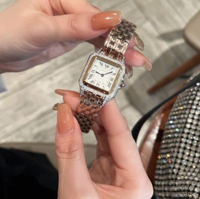 Panthere de Cartier 27*37MM Swiss Quartz Movement Diamond Bezel Women Watch